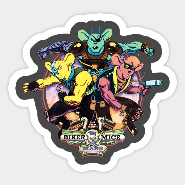 Biker Mice from Mars Sticker by geeeeeeeeeeeek